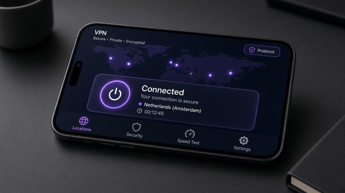 快连 APP 个人中心界面示意